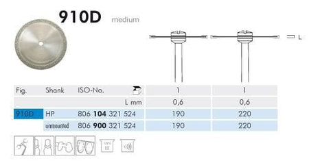 Meisinger Diamond Separating Disc 910D