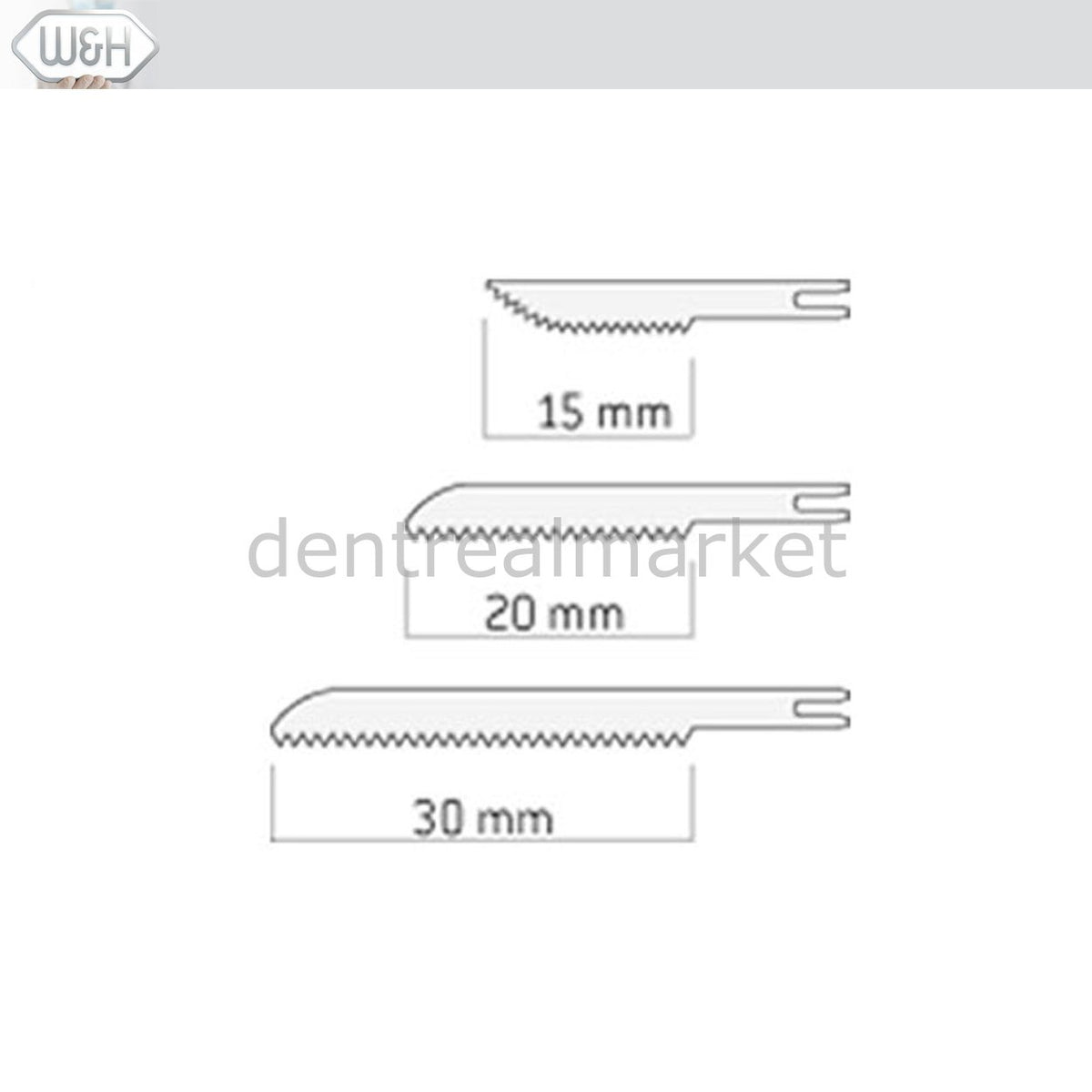 W&H Dental Surgical Saw Blade for S-8 R Reciprocating Handpiece 1 pcs