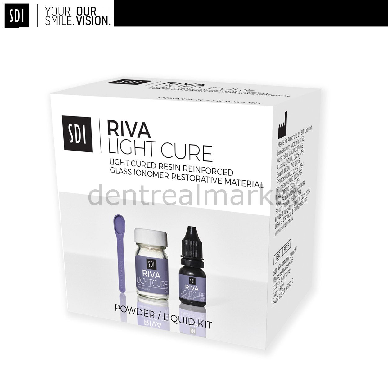 SDI Riva Light Cure Glass Ionomer Cement — Powder-Liquid
