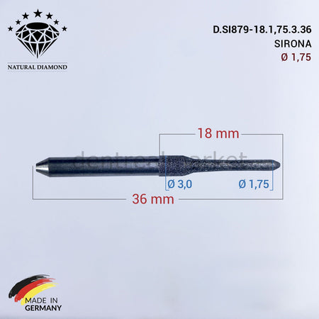 Frank Dental Sirona Diamond CAD/CAM Drill 1.75 mm