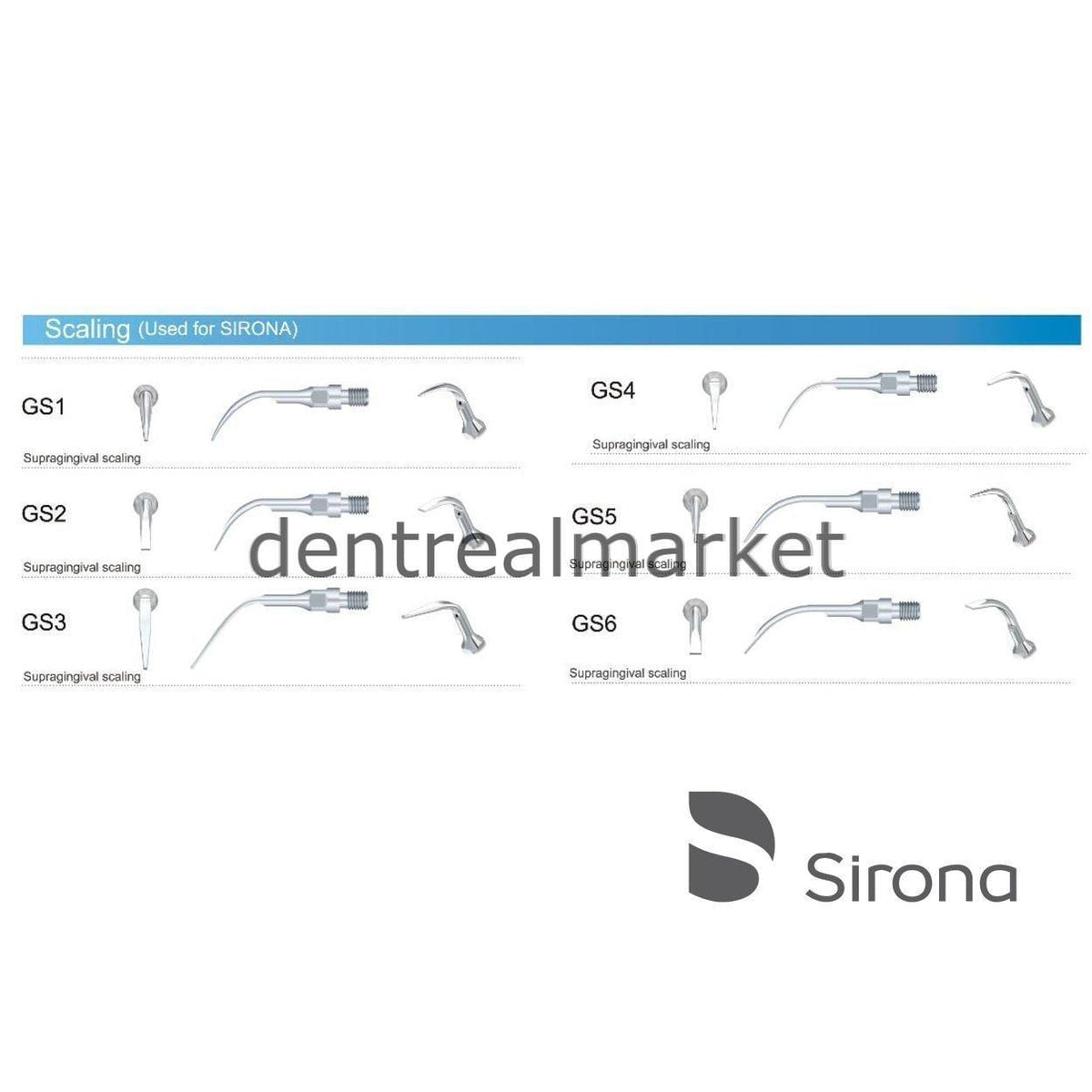 Woodpecker GS6 Scaler Tip - Sirona Compatible