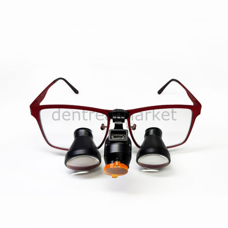 Amtech Optic 3.5X Custom Loupe With Wired Light Titanium Frame