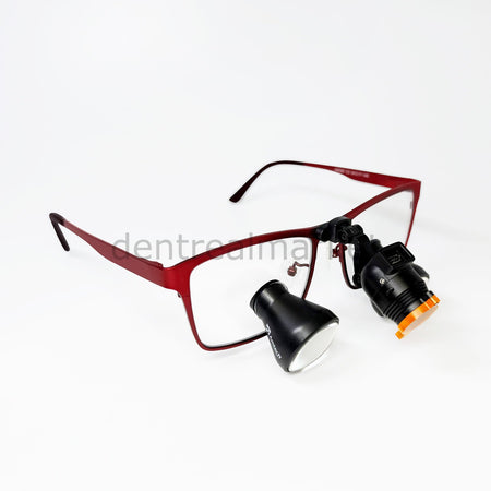 Amtech Optic 3.5X Custom Loupe With Wired Light Titanium Frame