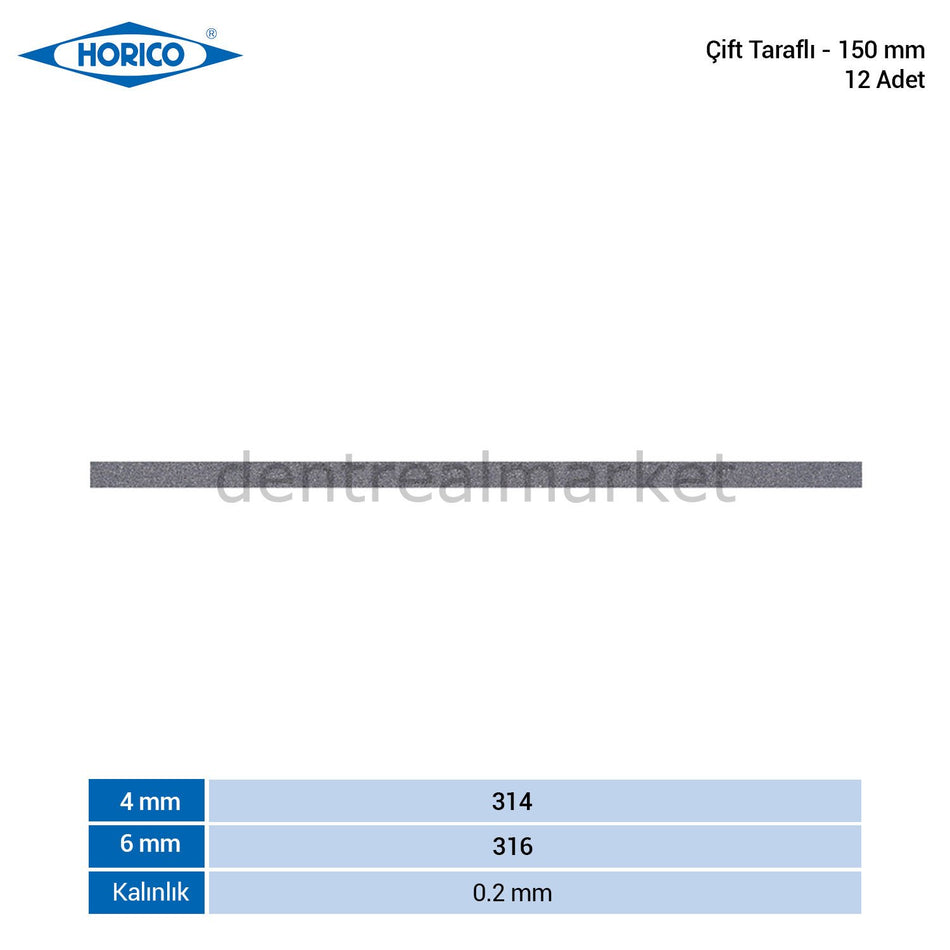 Horico Steelcarbo Interproximal Strip - Double-sided - Pack of 12