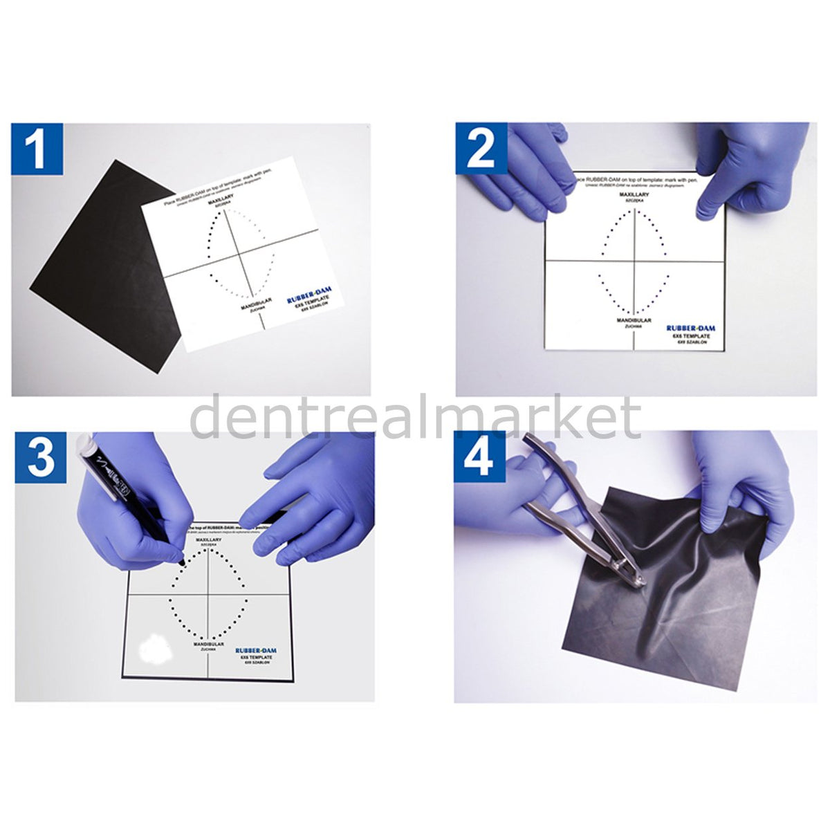 New Dent Stainless Steel Rubber Dam Template