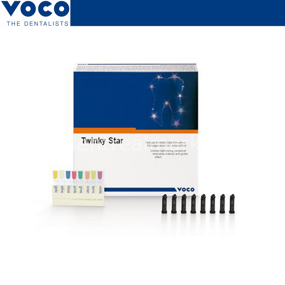 VOCO Twinky Star Colored Glitter Compomer Refill 25 x 0.25 g