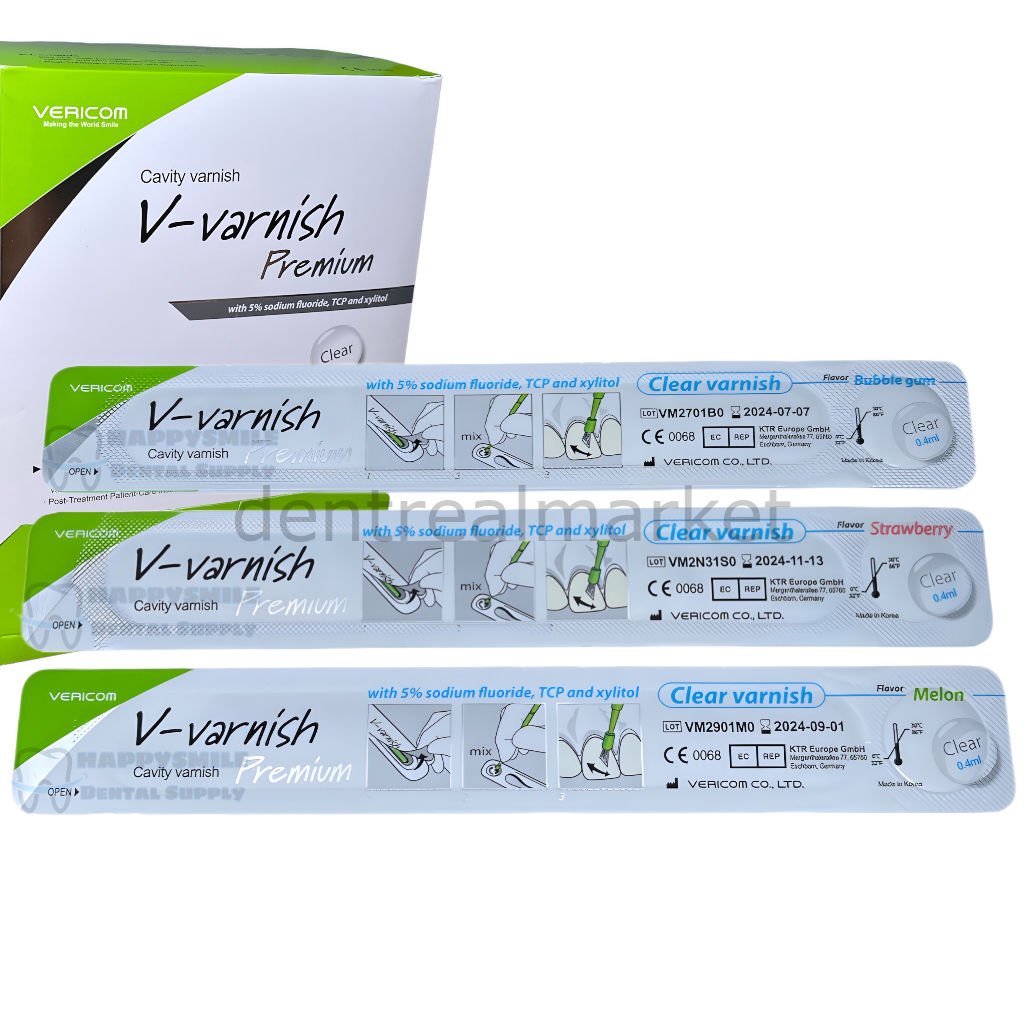 Vericom V-Varnish Premium Fluoride Varnish 200 pcs – Desensitizer