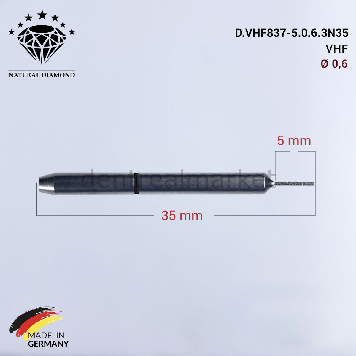 Frank Dental vhf Diamond CAD/CAM Drill 0.6 mm