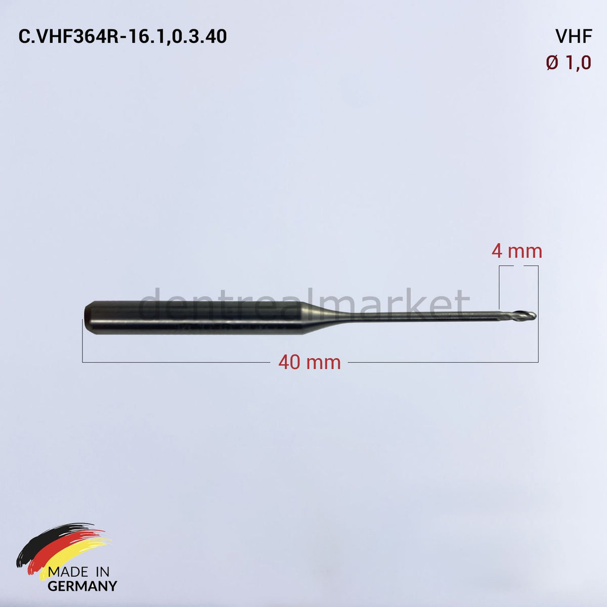 Frank Dental VHF CAD/CAM Bur 1.0 mm