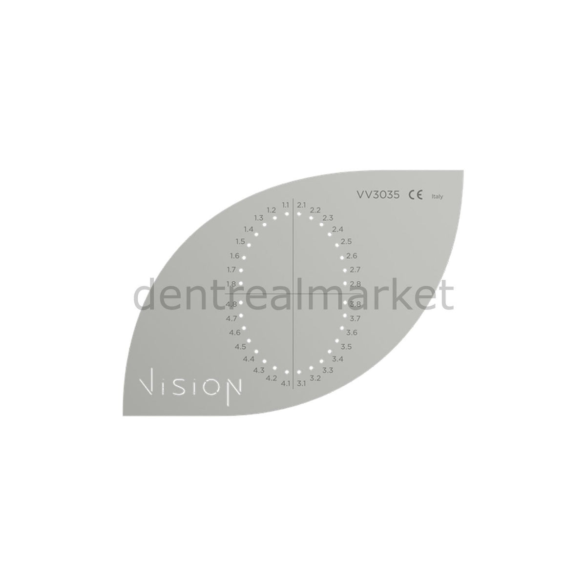 Asa Dental Rubber Dam Vision Metal Template