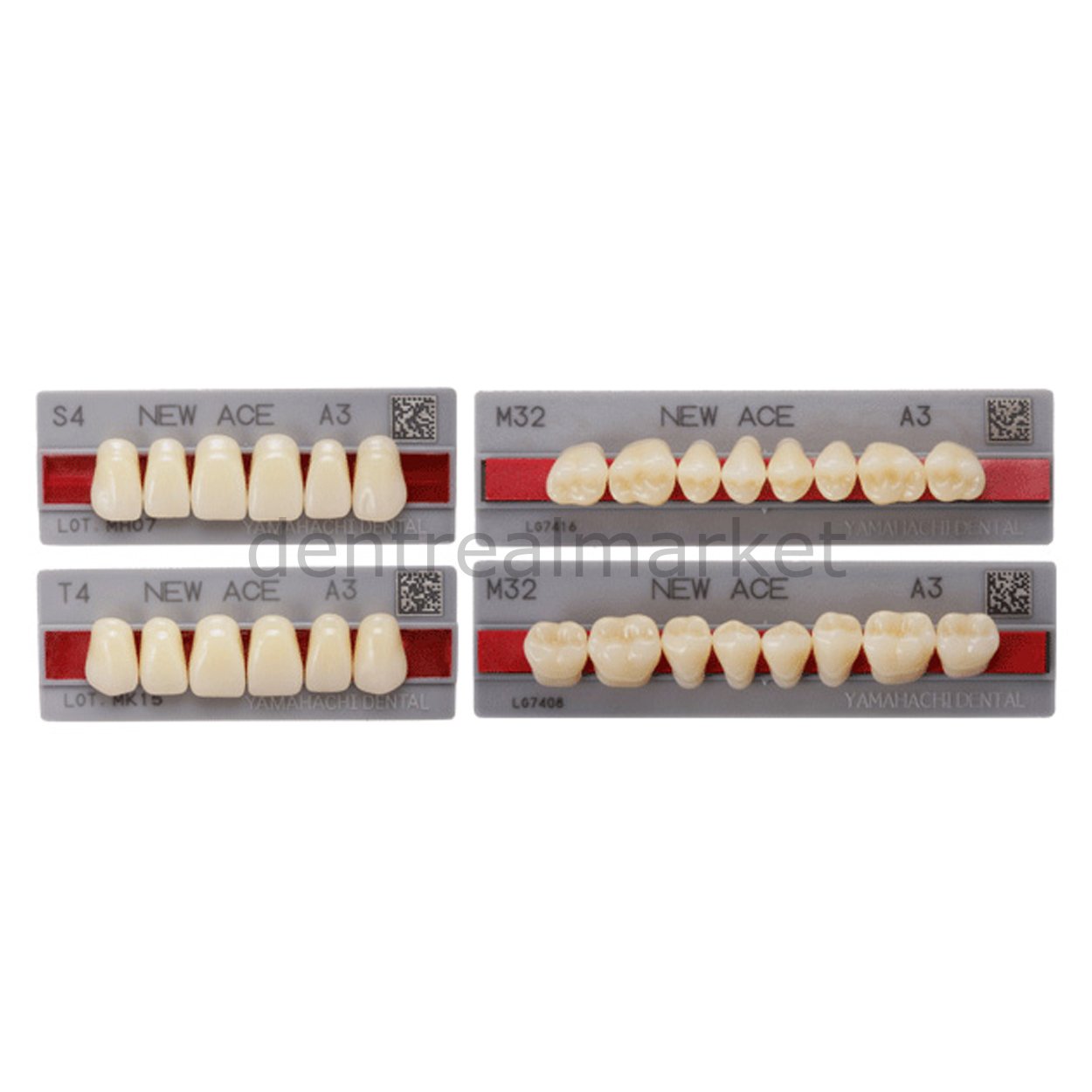 New Dent Yamahachi Acrylic Denture Teeth Set - 4 Sets
