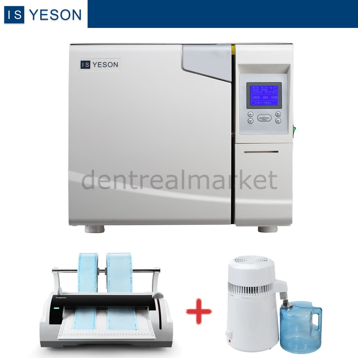 Yeson B-Pro 22 L Autoclave with Pure Water & Pouch Sealer