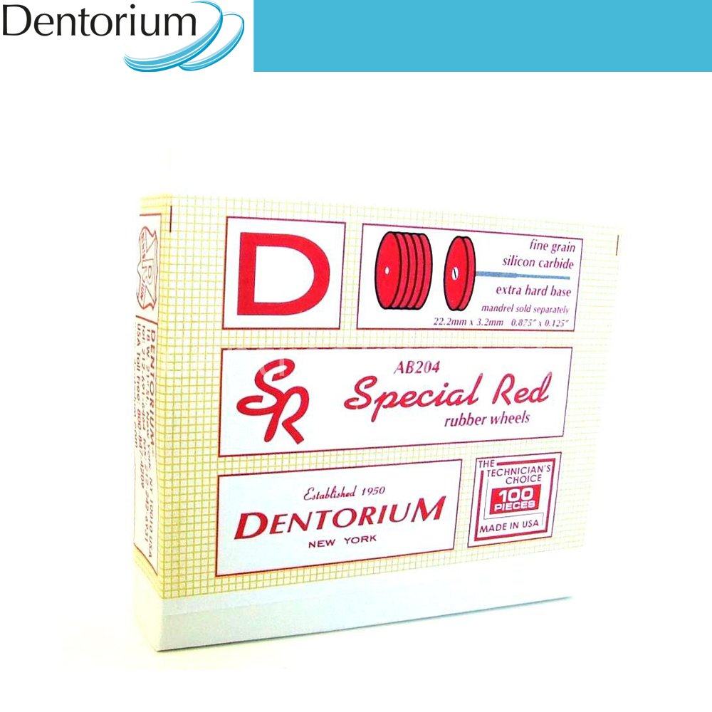 Dentorium Round Rubber Polishing Wheels — Pack of 100