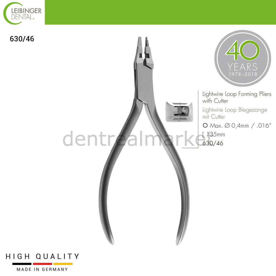 DentrealStore - Leibinger Light Wire Loop Forming Pliers With Cutter - 135 mm