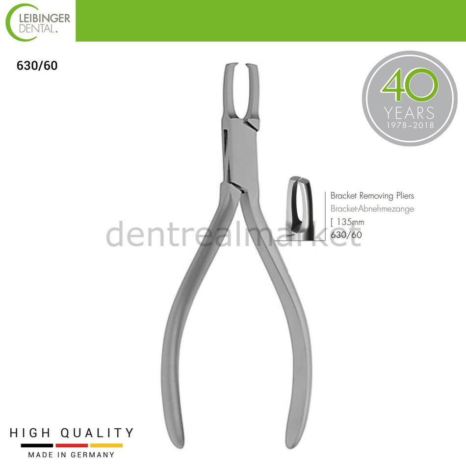 DentrealStore - Leibinger Orthodontic Bracket Removing Pliers Straight - 135 mm
