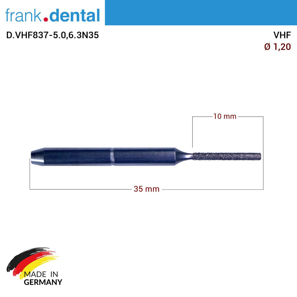 DentrealStore - Dentreal VHF Diamond Cad Cam Drill 1.20 mm